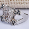 Crystal Cubic Zirconia Silver Color Skull Ring