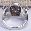 Crystal Cubic Zirconia Silver Color Skull Ring