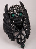 Gothic Crystal Skull Wings Cross Snake Stretch Ring