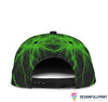 Skull Gift Green Lighting Skull Snapback Hat HG