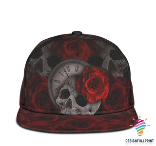 Skull Gift Red Skull Snapback Hat HG