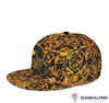 Skull Gift Gift For Hippie Skull Mandala Orange Snapback Hat  HG