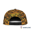 Skull Gift Gift For Hippie Skull Mandala Orange Snapback Hat  HG