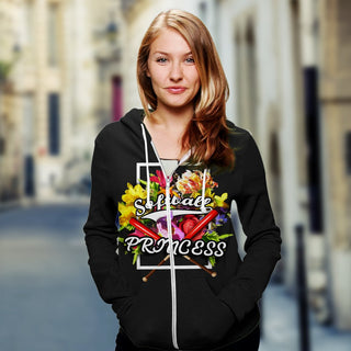 Zip Up Hoodies for Softball lovers - Softball Princess - designfullprint