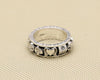 Solid Silver Gothic Punk Skull Gamble Ring