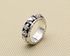 Solid Silver Gothic Punk Skull Gamble Ring