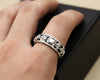 Solid Silver Gothic Punk Skull Gamble Ring