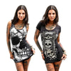 Skull Printed Bodycon Party Dresses - designfullprint