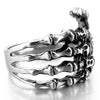 Stainless Steel Skeleton Hand Ring - designfullprint