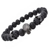 Stunning Black Lava Skull Bracelet - designfullprint