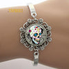 Sugar Skull Bracelets Skeleton Glass