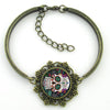Sugar Skull Bracelets Skeleton Glass