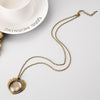 Glass Domed Heart Shape Love Skull Necklaces
