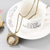 Glass Domed Heart Shape Love Skull Necklaces