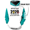 Gifts For Nurses New Personalized NURSE 2020 TEAL SLEEVES US Unisex Size Hoodie