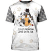 I Just Freaking Love Cats Gifts For Cat Lovers Hoodie US Unisex Size Hoodie Longsleeve Zipup Gifts For Cat Lovers
