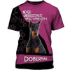 Doberman Lady Never Underestimate An Old Woman With A Doberman Multi Types Pullover/Zipup Hoodie Long Sleeve Shirt and Tshirt US Unisex Size