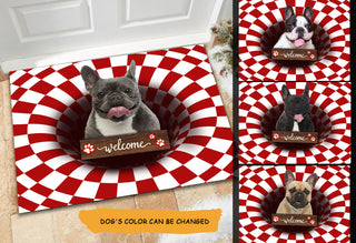 Personalized Bulldogs Illusion Doormat