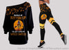 Gift For Turtle Lover Halloween Buckle Up Turtle Off Shoulder Long Sleeves Top and Leggings Set HG