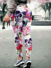 Floral Skull 3D Leggings 03 - designfullprint