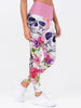 Floral Skull 3D Leggings 03 - designfullprint