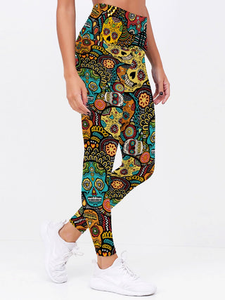 Skull 3D Leggings 02 - designfullprint