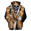 Poker King Skull 3D Hoodie - designfullprint