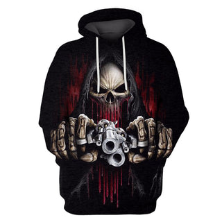 Deathmort Skull 3D Hoodie - designfullprint