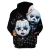 Twin Clowns 3D Hoodie - designfullprint
