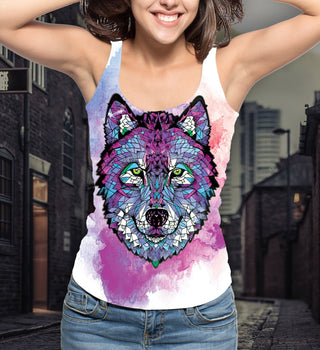 Wolf 3D Woman Tank 02 - designfullprint