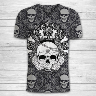 Skull 3D Art T-Shirt 007 - designfullprint