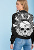 Unisex Couple 3D Skull Gothic Bomber Jacket 001 - designfullprint