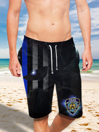 Ultra-light Drawstring Shorts for Men - POLICEMAN Police Dept. - designfullprint