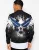 Unisex Couple 3D Army Forces Art Printed Driver Bomber Jacket - Blue Eagle Army Symbol - designfullprint