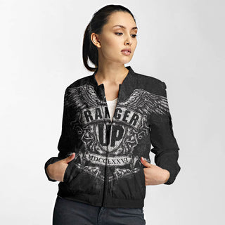 Unisex Couple 3D Army Forces Art Printed Driver Bomber Jacket - RANGER UP MCDDCLXXVI - designfullprint
