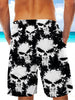 Ultra-light 3D Skull Art-wear Drawstring Shorts for Men 003 - designfullprint