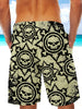 Ultra-light 3D Skull Art-wear Drawstring Shorts for Men 004 - designfullprint