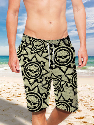 Ultra-light 3D Skull Art-wear Drawstring Shorts for Men 004 - designfullprint