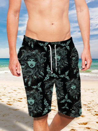 Ultra-light 3D Skull Drawstring Shorts for Men 006 - designfullprint