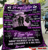 Purple Letter Blanket To My Wife Custom Blanket To My Darling Gift Idea Sherpa And Quilt Blanket HG