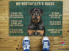 My Rottweiler Rules Welcome Doormat NHD