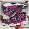 Pink Ribbon Flower Pattern Breast Cancer Awareness JD 13 Shoes HG