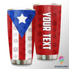 Personalized Puerto Rico Flag Stainless Steel Tumbler LN