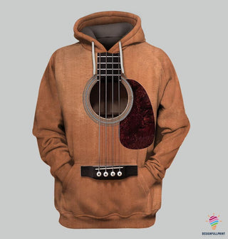 Gift For Music Lover Guitar-3D Pullover Zipup Hoodie Fleece Hoodie And Long Sleeve Shirt HG