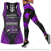 Purple Warning I Belong To My Husband Tank Top and Leggings Set