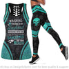 Teal Warning I Belong To My Husband Tank Top and Leggings Set