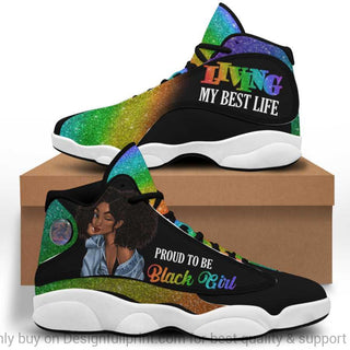 Black Pride Proud To Be A Black Girl  JD 13 Shoes LN Melanin Power Black Power Movement History