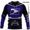 I Am A Postal Worker I Dont Stop When Im Tired I Stop When Im Done Personalized Pullover or Zip Up Hoodie or Long Sleeve Shirt or Fleece Hoodie HG