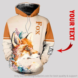 New Orange Fox Personalized Unisex Hoodie