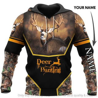 Gift For Hunting Lover Orange Pattern Deer Hunting Personalized Unisex Hoodie HG